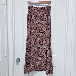 Vintage Breeches Women’s Paisley Print Maxi Wrap Skirt Sz. 10 (Fits like Small)